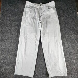 Uniqlo Wide Leg High Rise Jeans Women's 35x29 Light Wash Denim Boho